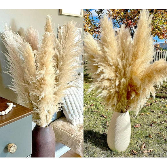 40" inch 20 Stems Natural Pampas Grass Decor Tall, pompas Grass, Tall Pampas Grass for Wedding, Party, Farmhouse, Boho Home Decor