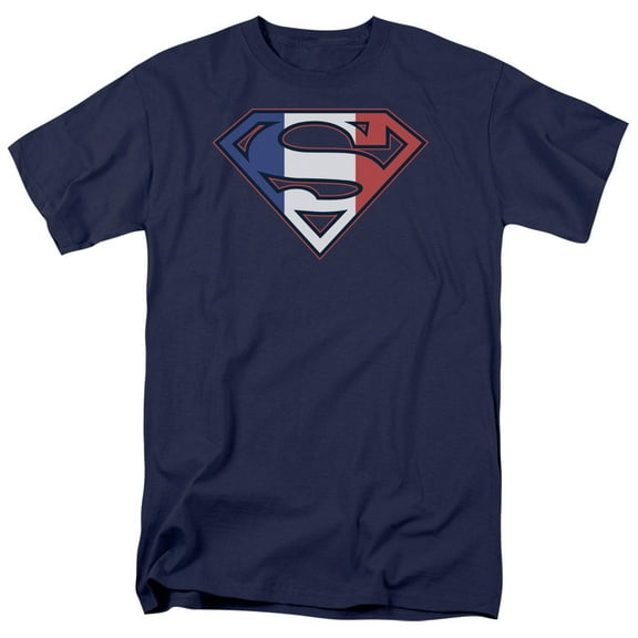 Superman French Shield Officially Licensed Adult T Shirt