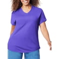 thumbnail image 2 of Just My Size Women's Plus Size Short Sleeve V-neck T-shirt Value Pack (2-pack), 2 of 5