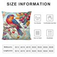 thumbnail image 5 of Leisuo Colorful Bird Throw Pillow Covers Tree Branch Leaves with Red&nbsp;Fruit Cushion Case Watercolor Animal Square Pillowcase Farmhouse Decorations  White, 5 of 5