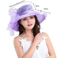 thumbnail image 7 of Pnellth Women Church Cap Wide Brim Bow Foldable Adjustable Anti Sun Hat for Beach, 7 of 7