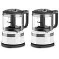 thumbnail image 1 of Picadora de alimentos KitchenAid KFC3516WH, 3.5 tazas, blanca (paquete de 2), 1 of 4