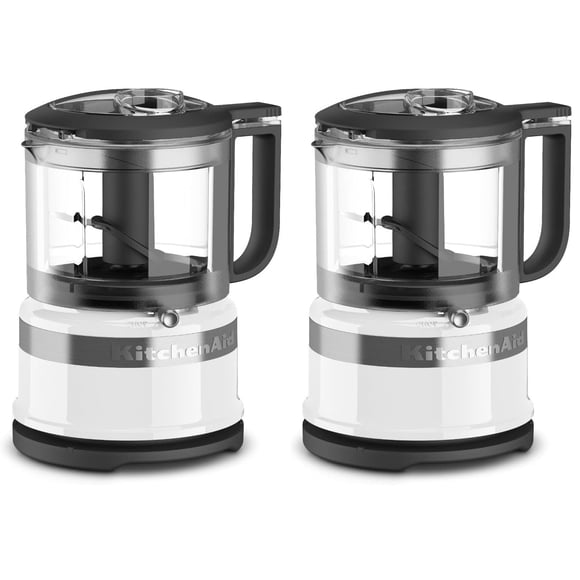 Picadora de alimentos KitchenAid KFC3516WH, 3.5 tazas, blanca (paquete de 2)