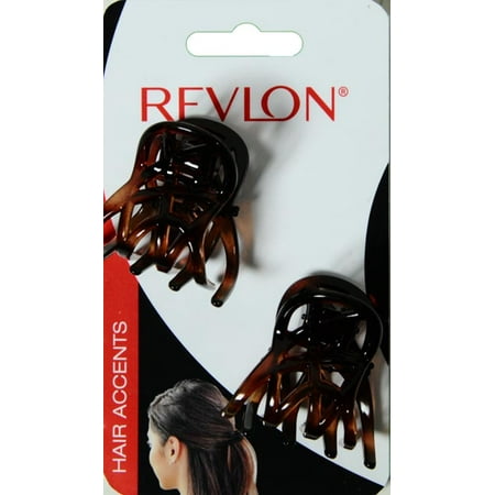 Small Crystal Butterfly Claw Clip - (4 Pack) Revlon Tort Claw Hair Clips, Small, 2 count