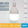 thumbnail image 4 of Foco Led Alta Potencia T80 20W 6500K Luz Fría 3 Piezas blanco 20w, 4 of 4