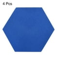 thumbnail image 3 of Uxcell Felt Coasters, Hexagonal Absorbent Pad Coaster for Drink Cup Pot Bowl Vase, Blue 4 Pack, 3 of 5