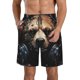 thumbnail image 1 of Balery Urban Bear With Headphones Traje de Baño Estilo Hawaiano para Hombre, Shorts de Secado Rápido con Bolsillos-X-Large, 1 of 6