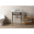 thumbnail image 4 of Kingston Brass KVBH3022M86 Templeton 30-Inch Carrara Marble Console Sink with Brass Legs (8-Inch, 3-Hole) in Carrara Marble White/Polished Nickel, 4 of 9