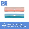 thumbnail image 3 of POPSUGAR No-Roll Fabric Hip Bands Set, Light & Medium Resistance, Blue/Coral, 3 of 8