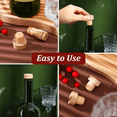 thumbnail image 3 of Bouchons de Vin en Forme de T 48 Pcs Bouchons de Vin Réutilisables en Bois et Caoutchouc, 3 of 7