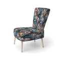 thumbnail image 3 of Designart « Charme de Fleur en Spirale » Fauteuil d'Appoint Rembourré Boho Bleu - Fauteuil à Accoudoirs Bohème et Éclectique pour Salon, 3 of 7
