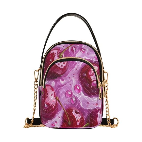 Cross Body Fashion Shoulder Waist Purse Bags Refreshing Cherry Bliss Pocket Handbags