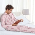 thumbnail image 6 of Lsque Poodle Dog Pattern Long Sleeve Pajama Set for Men - Soft 2-Piece Sleepwear and Loungewear Set with Pockets, Comfy Nightwear-Medium, 6 of 7