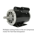thumbnail image 2 of EPOTOOR 5 HP Universal Air Compressor Motor 56HZ Frame 3450RPM Single Phase TEFC 7/8 Inch Shaft, 2 of 5