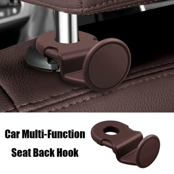 Car Seat Headrest Hook 4 Pack, Hanger Storage Organizer Universal for Handbag Purse Coat fit Universal Vehicle Car