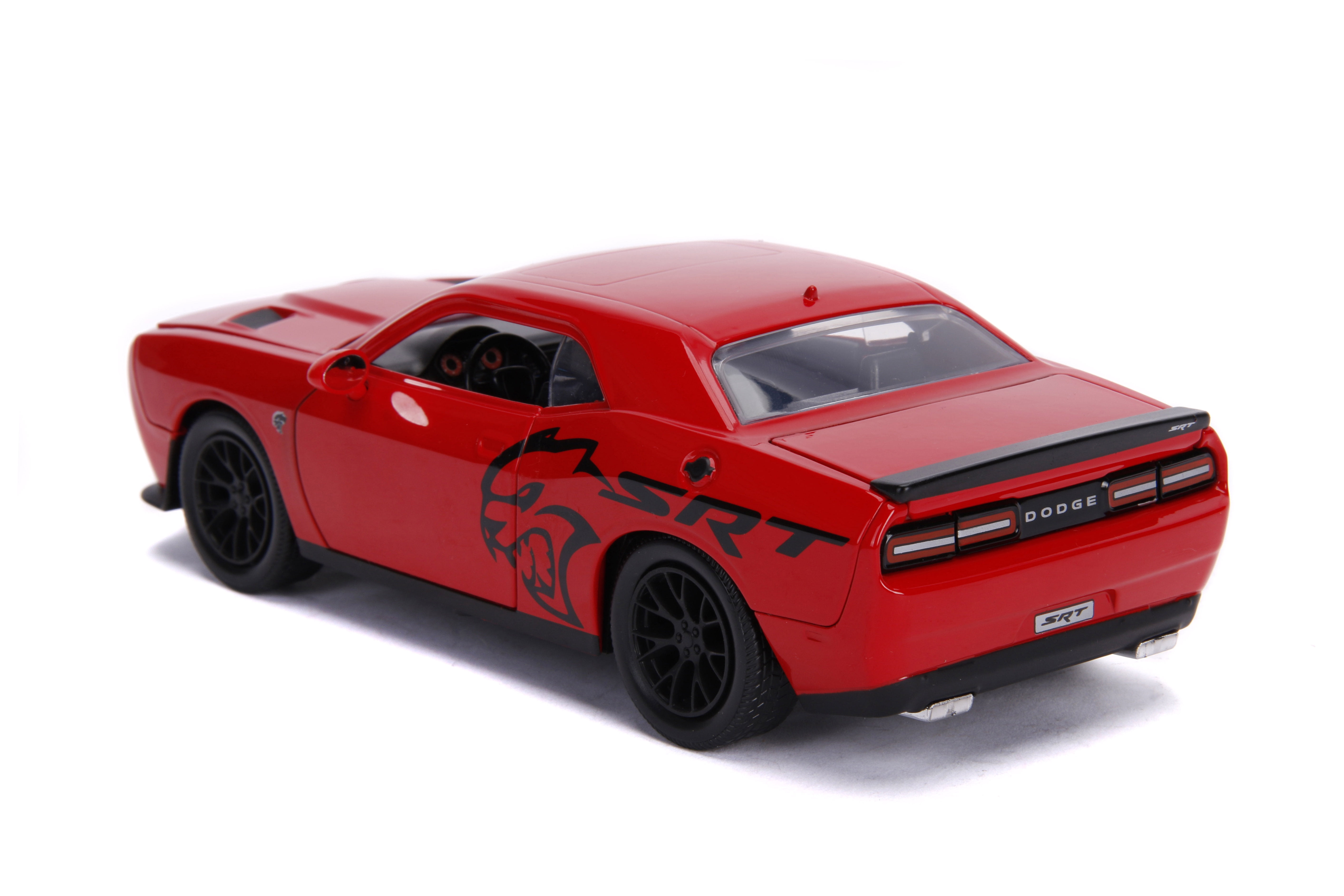 Jada Toys Big Time Muscle 1:24 Scale 2015 Dodge Challenger SRT Hellcat Die Cast Vehicle in Red(Selections May Vary)