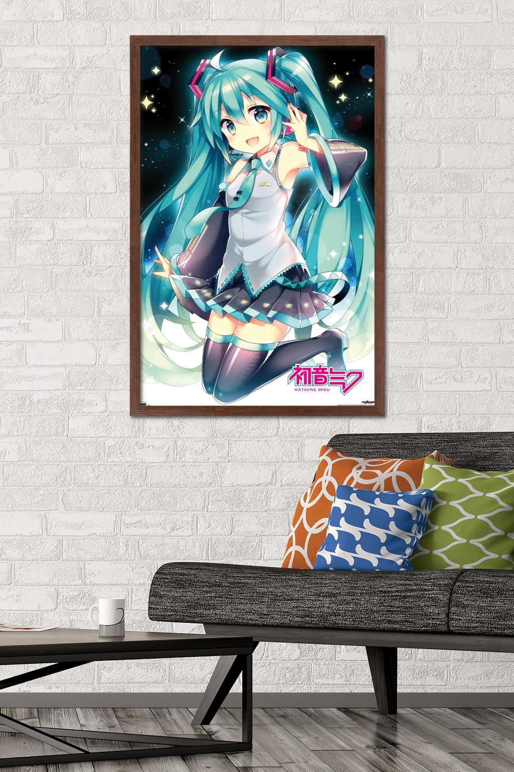 Hatsune Miku - Smile Wall Poster, 22.375" x 34" Framed