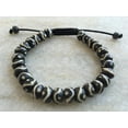 thumbnail image 4 of Yak Bone Yin Yang (dZi Bead) Wrist Mala Bracelet, 4 of 4