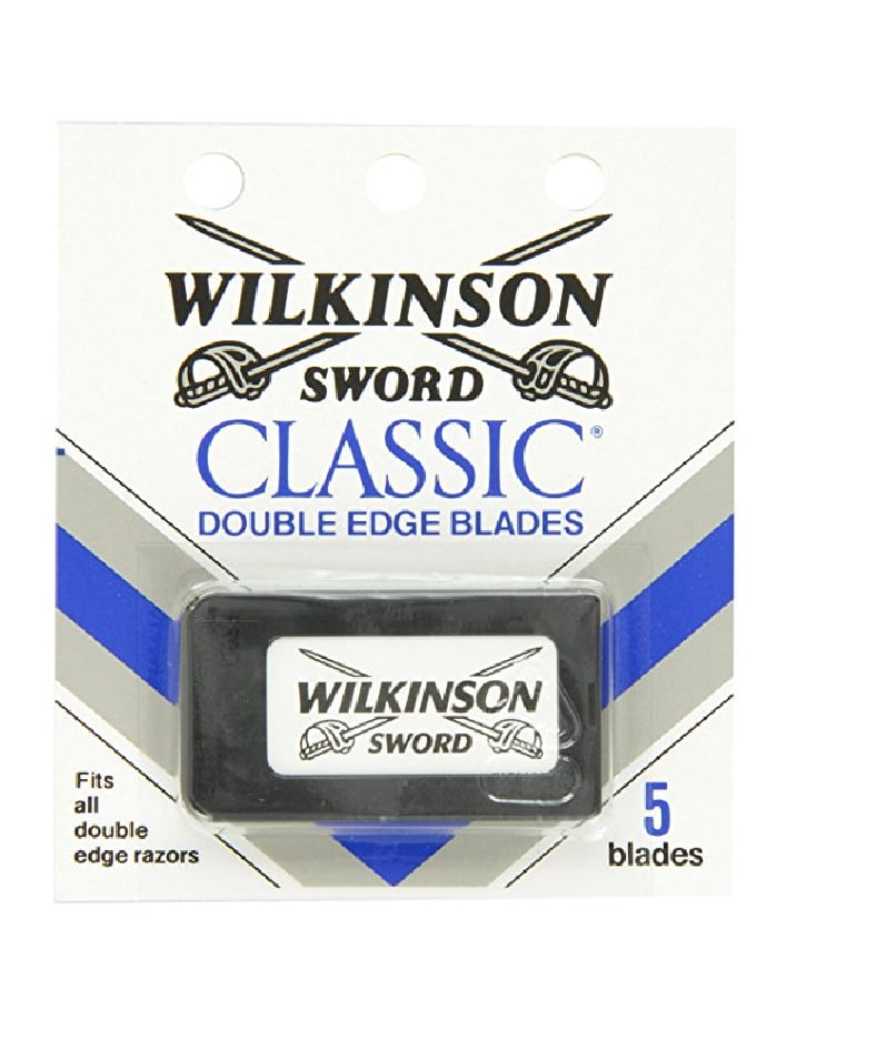 Wilkinson Sword Double Edge single Razor Cartridge, 5 blades + Schick Slim Twin ST for Dry Skin