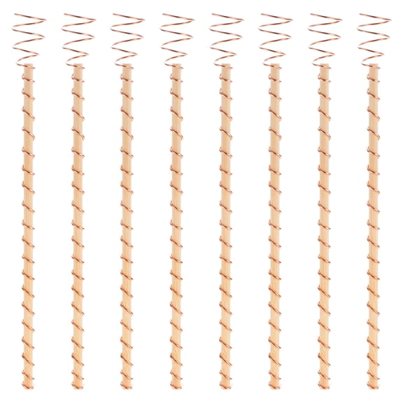 Uxcell 12" Electroculture Plant Stakes Gardening Copper Coil Antennas for Growing Plants 8 Pack