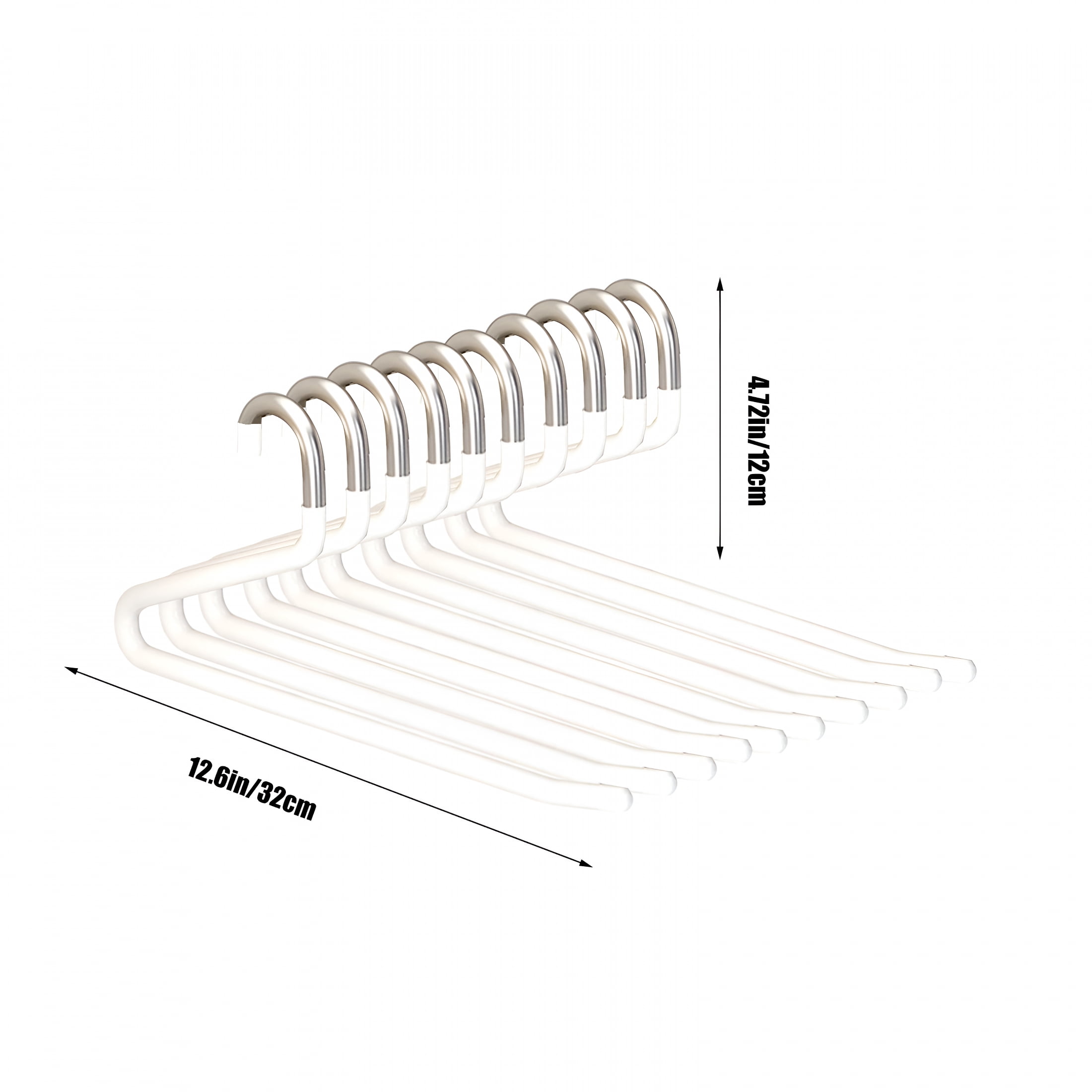 LAMIRO 10 Pack Pants Hangers Space Saving,Open Ended Metal Pant Hangers,Non Slip Jean Hangers for Men and Women,Closet Storage Organizer for Clothes Leggings Slacks Trouser Ties