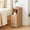 Natural, variant on 7.87" Ultra Narrow Nightstand Set of 2 with 2 Drawer and Charging Station, Slim End Table Bedside Table for Bedroom with Open Shelf, Walnut