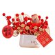 thumbnail image 2 of Juego de macetas artificiales de flores rojas para centros de mesa decorativos. Arreglo floral. Estilo A, 2 of 9
