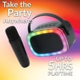 thumbnail image 3 of IQ Sound IQ-908K Mini altavoz Bluetooth Karaoke con micrófono inalámbrico, luces RGB envolventes, cambio de voz divertido en diseño recargable, compacto y portátil, regalo ideal para niños y adultos (, 3 of 5