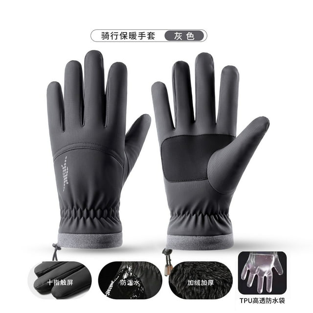 Staron Gants d'Hiver Imperméables, Gants Thermiques Tactiles pour Hommes Femmes, Gants de Ski Coupe-Vent pour Course Cyclisme Randonnée