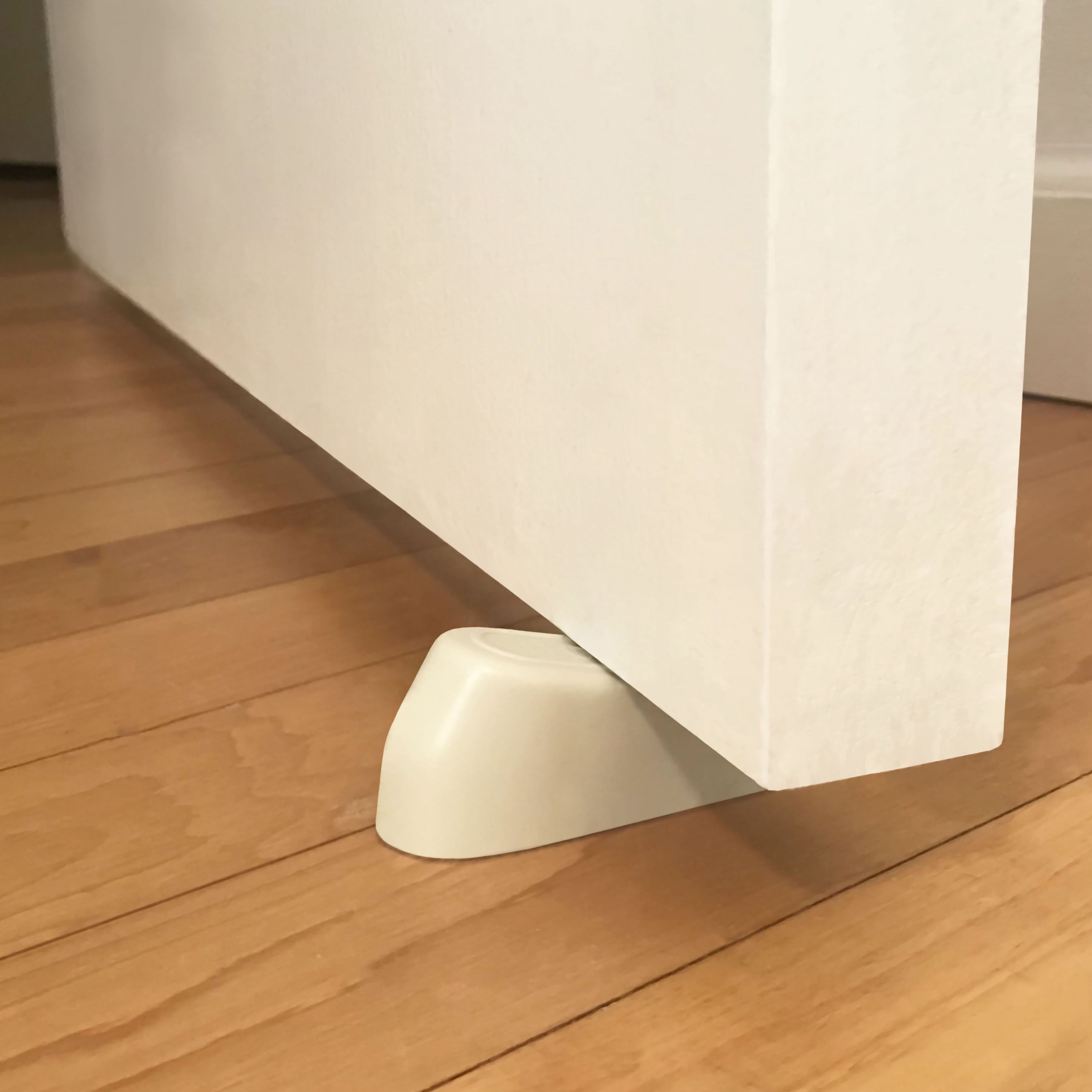Super Sliders Non-Skid Rubber Door Stop, Wedge Design for Secure Hold on Textured Surfaces and Carpet (4 in x 1 in x 1 in) - 3 Pack, Beige
