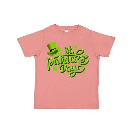 

Inktastic St. Patrick s Day Hand Lettering with Green Top Hat Gift Toddler Boy or Toddler Girl T-Shirt