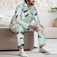 thumbnail image 7 of Picia Cute Cows Pattern Men’s Long-Sleeve Sleepwear Set - Soft 2-Piece Loungewear with Pockets, Comfy PJs for Relaxing Nights-Large, 7 of 7
