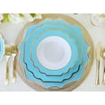 thumbnail image 3 of " OCCASIONS " 120 Plates Pack, Heavyweight Disposable Wedding Party Plastic Plates (8'' Appetizer/Dessert Plate, Imperial Aqua & Gold), 3 of 9