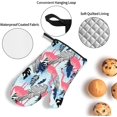 thumbnail image 4 of Flamingo Oven Mitts and Pot Holders 4 Pcs Sets for Kitchen, Cooking Gloves Heat Resistant Oven Mitt Gloves Non Slip Potholders BBQ Gloves for Grilling, BBQ, 4 of 6