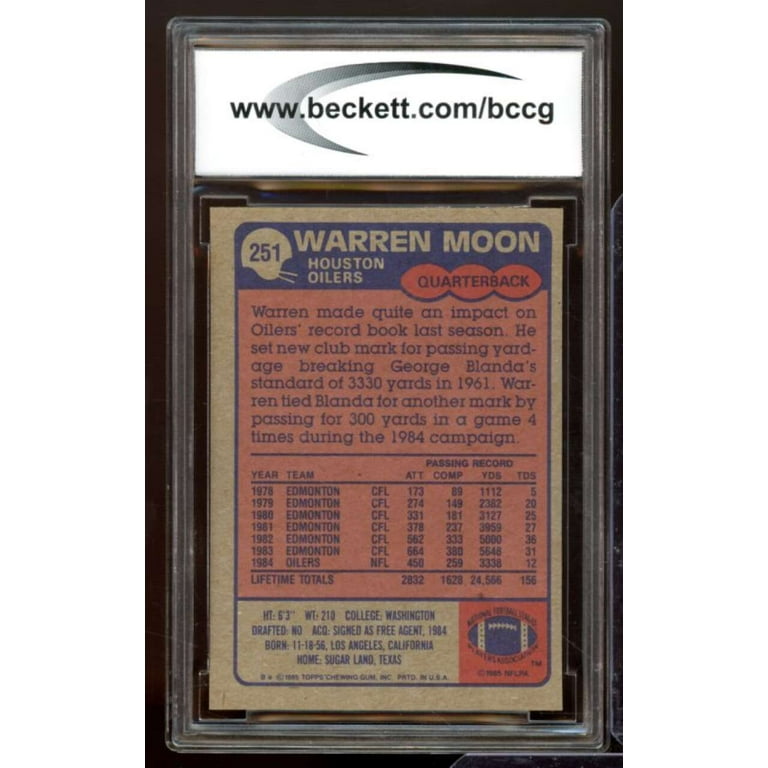 Warren hot Moon 1985 topps card