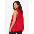 thumbnail image 3 of Jessica London Women's Plus Size Stretch Cotton Poplin Sleeveless Shirt, 3 of 4