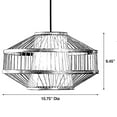 thumbnail image 4 of 1 Light Natural Chandelier 9 inch Pendant Lamp Hanging Light Fixture with Shade, 4 of 7