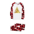 thumbnail image 3 of Odeerbi Christmas Pajamas for Family Holiday Long Sleeve Family Christmas Pajamas Matching Sets Mom Christmas Plaid Printed Blouse Tops + Pants Sleepwear Family Matching PJs Set Red, 3 of 6