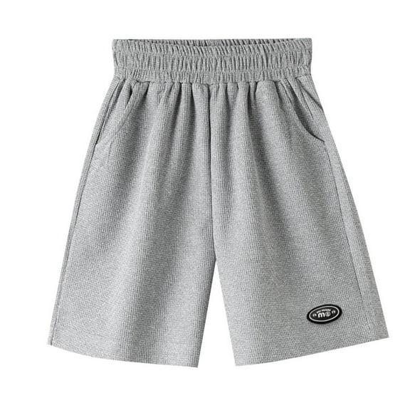 breaise Boys and Girls Athletic Shorts Pull On Sweat Cargo Shorts Elastic Waist Lounge Shorts for Kids