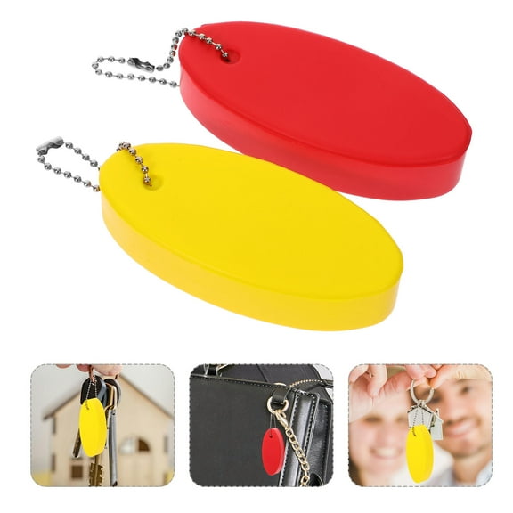 TAILTOSS 2Pcs Floating Keychain Boat Keyring Float for Boating 3.5x1.6x0.8in