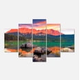thumbnail image 2 of Colorful Eibsee Lake Sunset - Landscape Photo Canvas Art Print, 2 of 3
