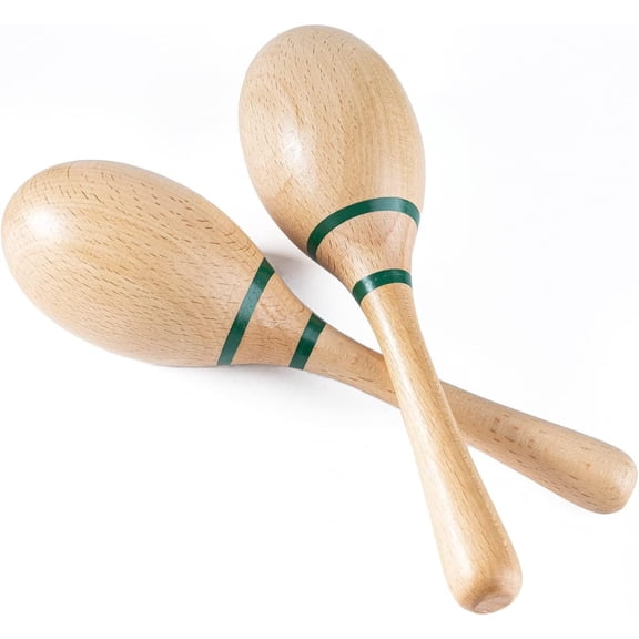 Maracas Hand Percussion Rattles,Beech Wood Material Rumba Shakers with Clear and Professional Sounds Musical Instrument