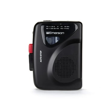 Emerson EPC-1000 Portable Cassette Player & Recorder with AM/FM Radio, Black