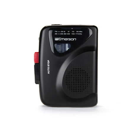 Emerson EPC-1000 Portable Cassette Player & Recorder with AM/FM Radio Black