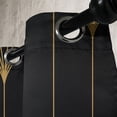thumbnail image 3 of Ambesonne Art Deco Grommet Curtain, Black Simple Vintage Motif, 50"x84", Black and Sand Brown, 3 of 5