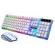 thumbnail image 1 of G21 Juego de ratón con teclado con cable USB LED Luz de fondo de color arcoíris Teclado de ratón de ordenador para juegos Inevent EL2094-01B, 1 of 7