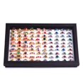 thumbnail image 1 of Bandeja exhibidora de anillos de joyería ZLY de terciopelo, 100 espacios, 29 x 19 cm, 1 of 6