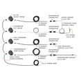 thumbnail image 3 of GlowShift | Gray Quad Gauge Pillar Pod for 1992-1997 Ford F-Series 7.3 Powerstroke with Black & Green Double Vision Series 60 PSI Boost, 1500F Pyrometer EGT, Trans Temp & 100 PSI Fuel Pressure Gauge, 3 of 9