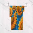 thumbnail image 5 of 3 Sizes of Towel Sets Including Bath Towel Hand Towel and Washcloth for Daily Use Vibrant Digital Sunflower Painting, 5 of 8