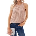 thumbnail image 1 of Camiseta sin mangas con lentejuelas y purpurina, cuello redondo, camiseta sin mangas con lentejuelas brillantes para mujer, verano, 1 of 5